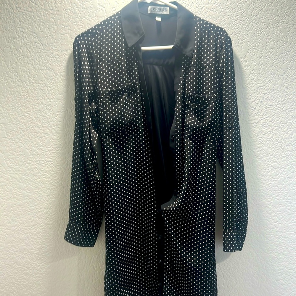 Express Black With White Poka-Dots